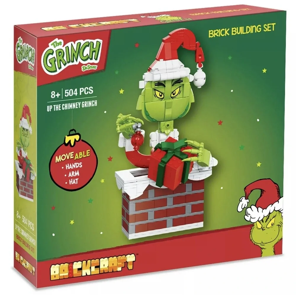 The Chimney Grinch Building Kit 504-Plastic Pcs Set CHRISTMAS Brick Building Set